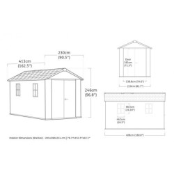 Keter Abri de jardin résine Polypropylène Gris 8.57m²