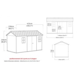 Keter Abri de jardin résine Polypropylène Gris 8.57m²
