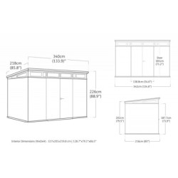 Keter Abri de jardin résine Polypropylène Gris 7.4m²