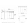 Keter Abri de jardin résine Polypropylène Gris 7.4m²