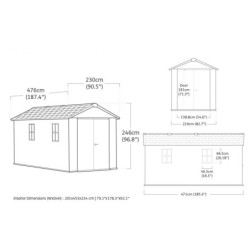 Keter Abri de jardin résine Polypropylène Gris 9.9m²