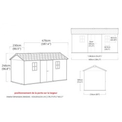 Keter Abri de jardin résine Polypropylène Gris 9.9m²