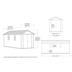 Keter Abri de jardin résine Polypropylène Gris 11.2m²