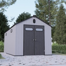 Jôbu Abri de jardin résine Polypropylène Gris 11.4m²