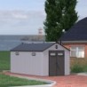 Jôbu Abri de jardin résine Polypropylène Gris 11.4m²