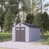 Jôbu Abri de jardin résine Polypropylène Gris 11.4m²