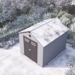 Jôbu Abri de jardin résine Polypropylène Gris 11.4m²