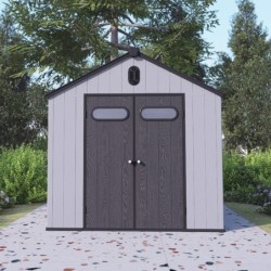 Jôbu Abri de jardin résine Polypropylène Gris 11.4m²