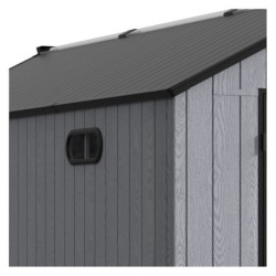 Jôbu Abri de jardin résine Polypropylène Gris 11.4m²