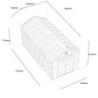 Jôbu Abri de jardin résine Polypropylène Gris 11.4m²