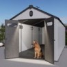 Jôbu Abri de jardin résine Polypropylène Gris 14m²