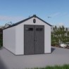 Jôbu Abri de jardin résine Polypropylène Gris 14m²