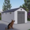 Jôbu Abri de jardin résine Polypropylène Gris 14m²