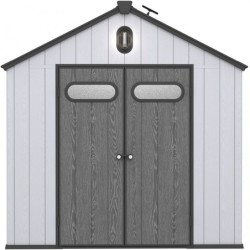 Jôbu Abri de jardin résine Polypropylène Gris 14m²
