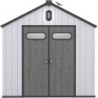 Jôbu Abri de jardin résine Polypropylène Gris 14m²