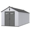 Jôbu Abri de jardin résine Polypropylène Gris 14m²