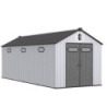 Jôbu Abri de jardin résine Polypropylène Gris 14m²