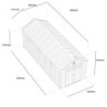 Jôbu Abri de jardin résine Polypropylène Gris 14m²
