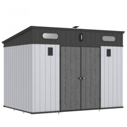 Jôbu Abri de jardin résine Polypropylène Gris 6.03m²