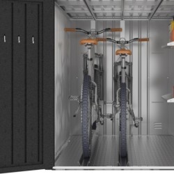 X-Metal Abri pour vélos Acier galvanisé Gris 2.95m²