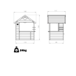 Exit Toys Cabanes enfants Bois massif Naturel