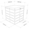 Everbox Abri de jardin résine PVC (polychlorure de vinyle) + XPS (polystyrène extrudé) Gris 4m²