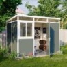 Everbox Abri de jardin résine PVC (Polychlorure de vinyle) Gris 6m²