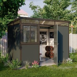 Everbox Abri de jardin résine PVC (polychlorure de vinyle) + XPS (polystyrène extrudé) Gris 6m²