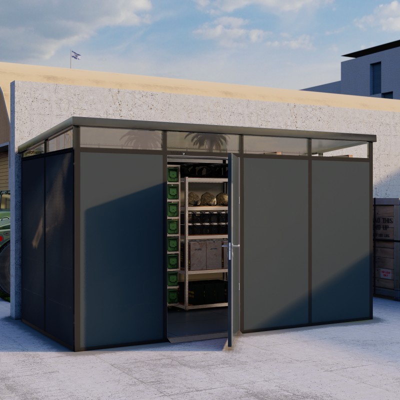 Everbox Abri de jardin résine PVC (polychlorure de vinyle) + XPS (polystyrène extrudé) Gris 8.1m² Everbox Abri de jardin résine PVC (polychlorure de vinyle) + XPS (polystyrène extrudé) Gris 8.1m²