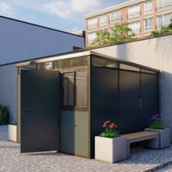 Everbox Abri de jardin résine PVC (polychlorure de vinyle) + XPS (polystyrène extrudé) Gris 9.06m²