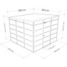 Everbox Abri de jardin résine PVC (polychlorure de vinyle) + XPS (polystyrène extrudé) Gris 9.06m²