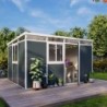 Everbox Abri de jardin résine PVC (polychlorure de vinyle) + XPS (polystyrène extrudé) Gris 12m²