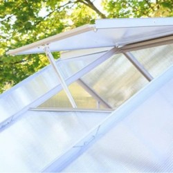 Chalet et Jardin Serre de jardin en polycarbonate Gris 2.3m²