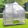 Chalet et Jardin Serre de jardin en polycarbonate Gris 8.17m²