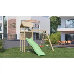 Chalet et Jardin Stations de jeux Bois massif Bois naturel 11m²