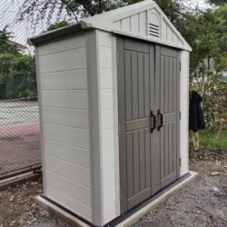 Jôbu Abri de jardin résine Polyéthylène Haute Densité (HDPE) Beige 2.75m²