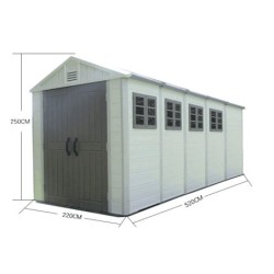 Jôbu Abri de jardin résine Polyéthylène Haute Densité (HDPE) Beige