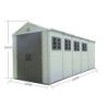 Jôbu Abri de jardin résine Polyéthylène Haute Densité (HDPE) Beige
