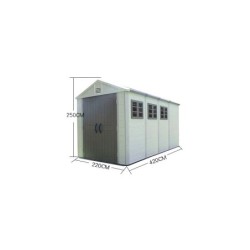 Jôbu Abri de jardin résine Polyéthylène Haute Densité (HDPE) Beige