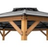 Sunjoy Tonnelles de jardin Bois massif Marron 15.60m²