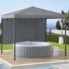 Sunjoy Tonnelles de jardin Acier Gris 6.16m²