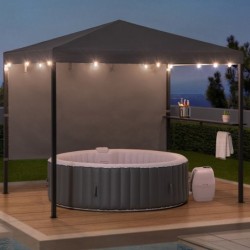 Sunjoy Tonnelles de jardin Acier Gris 6.16m²