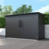 X-Metal Coffre de jardin Acier galvanisé Gris 1.52m²
