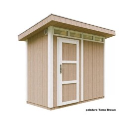 Timbela Abris de jardin en composite Composite Marron 3m²