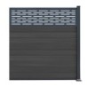 Compolife Clôtures en composite Bois + composite Anthracite