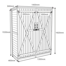 Arbour Armoire de jardin Bois 0.7m²