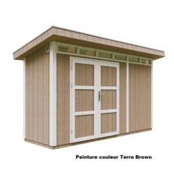 Timbela Abris de jardin en composite Composite Marron 4m²