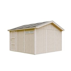 Timbela Garage bois Composite Marron 13m²