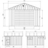 Timbela Garage bois Composite Marron 13m²