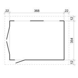 Timbela Garage bois Composite Marron 13m²